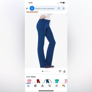 Heart soul break on through - small tall scrub pants. Navy blue color.